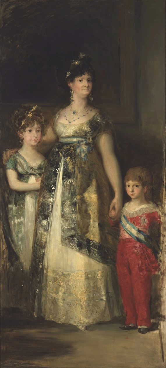 La regina di Spagna e i principi. Copia da goya